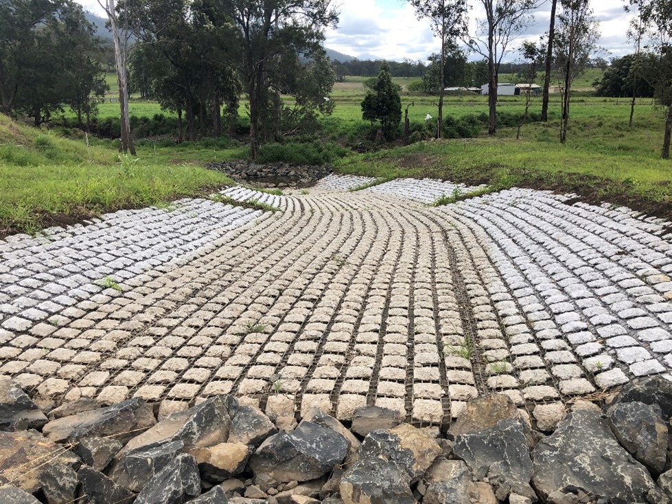 Mat chute installed at one property