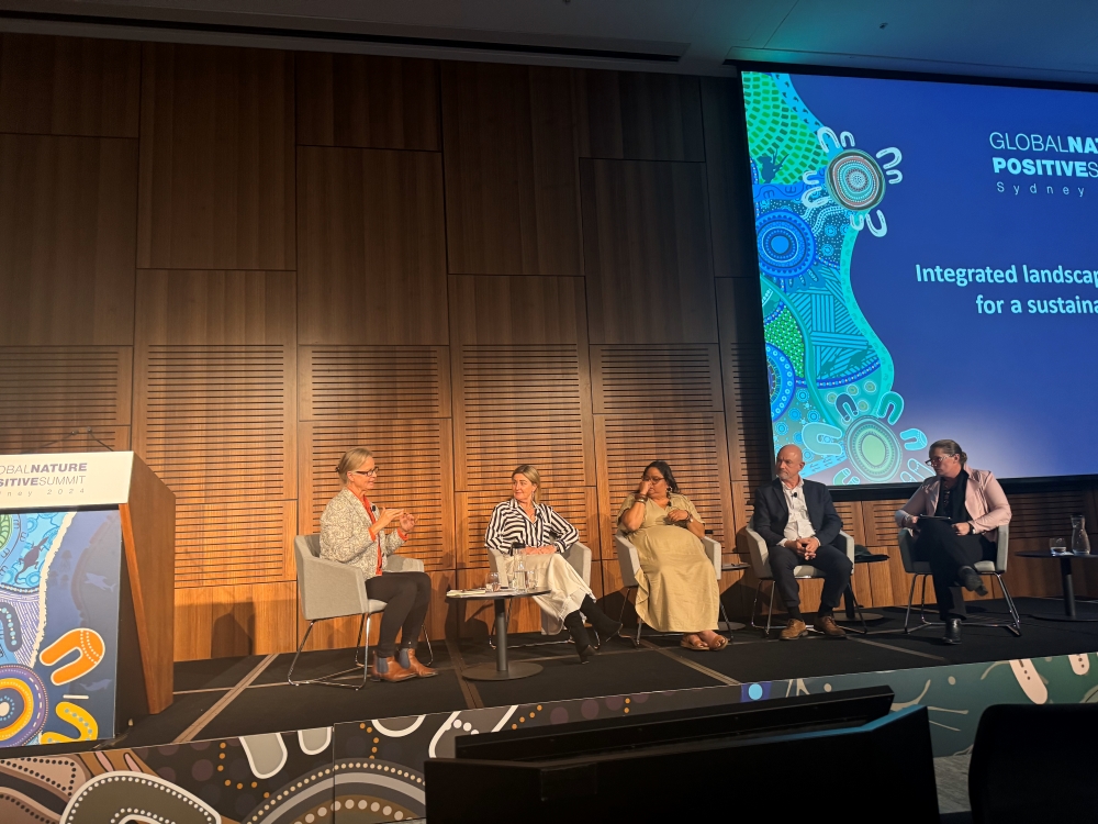 Nature positive summit Julie at panel