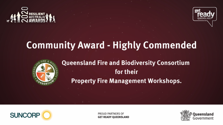 Queensland fire preparedness recognised in Queensland Resilient Australia Awards