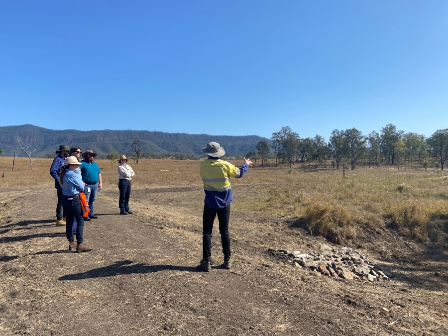 Field day with Anna Shera people looking at restoration works 2