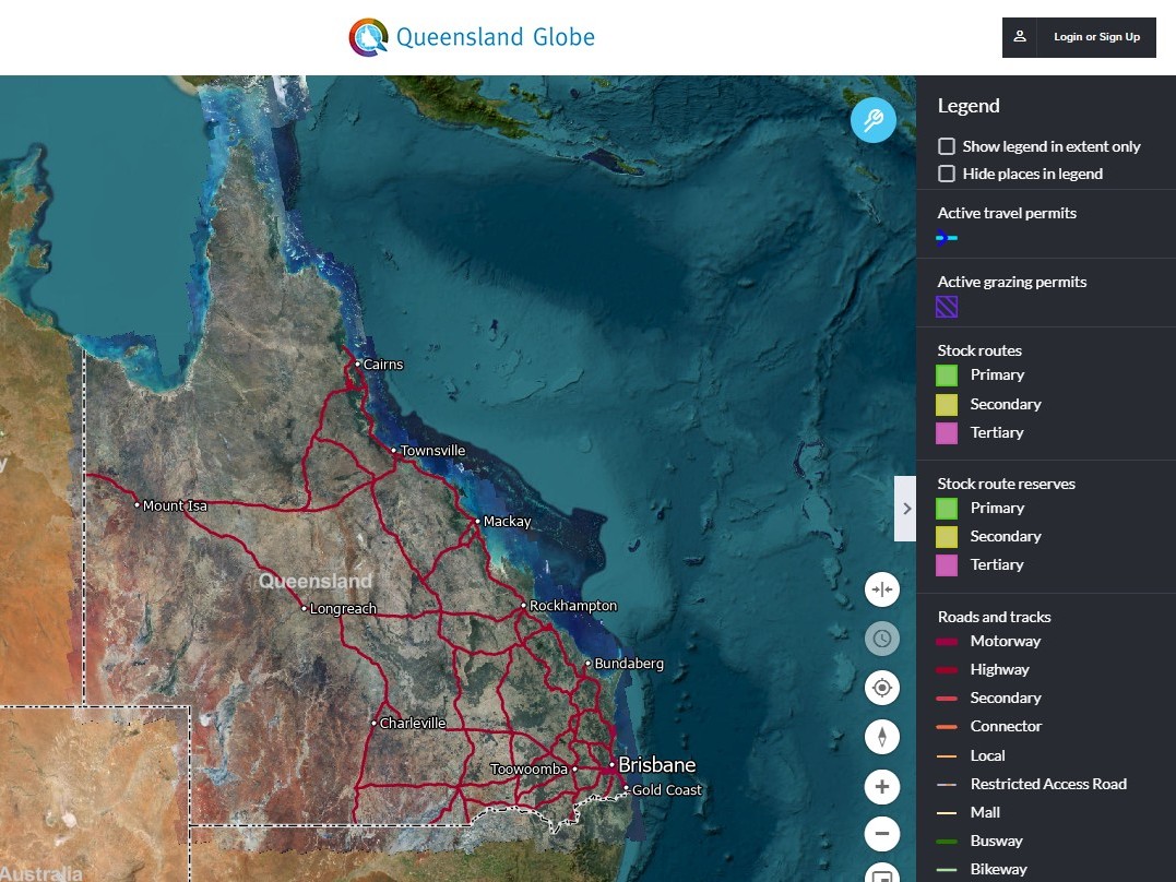 See ‘live’ stock on the Queensland Globe stock route layer