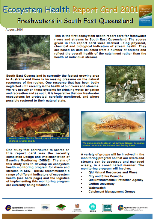 2001 Report Card Report Freshwater
