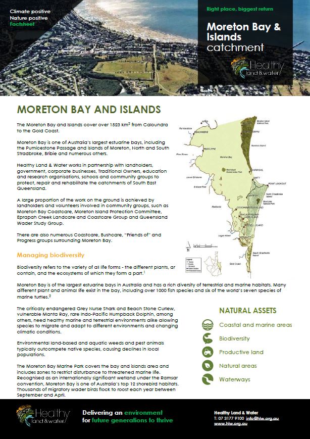 Moreton Bay Islands Catchment - Factsheet